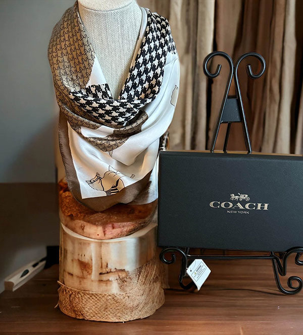 Coach Silk Scarf with Box